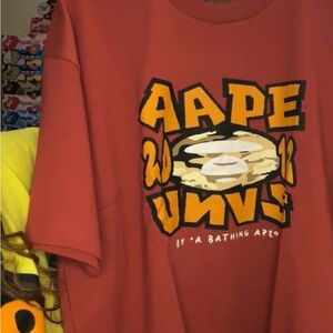 AAPE by A Bathing Ape Red Graphic Tee